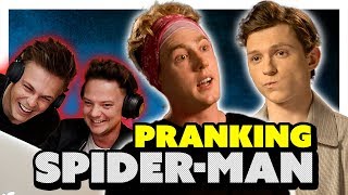 TOM HOLLAND INTERVIEW PRANK EARPIECE [upl. by Asyal549]