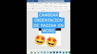 Como cambiar orientación de pagina en Word domingo tecnologia word office shorts tutorial [upl. by Aikal489]