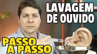 Lavagem de Ouvido  técnica de remoção de cerume impactado  como fazer [upl. by Jamille]