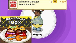 Papas Wingeria HD  Reaching Rank 50 Wingeria Manager  Perfect Day [upl. by Yreffeg]