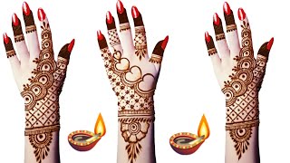 Top Two Diwali 🪔 Special Simple Mehndi Disign l joya Mehndi Art l Mehndi Ki Design l Mehndi l [upl. by Enyluqcaj759]