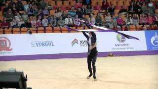 Pazhava Salome GEO ribbon Gran prix Moscow 2014 Qual [upl. by Uah239]