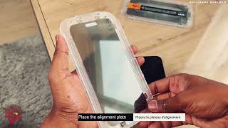 How to install Spigen GlastR EZ Fit AntiEspion tempered glass for iPhone 15 Pro and 15 Pro Max [upl. by Ube676]