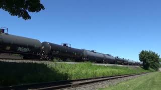 CN 100  CN ET44AC 3234 Leads CSX B705 South Through Blauvelt NY on the CSX River Line 6282024 [upl. by Yolane]