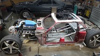 Front Suspension Anti Roll Bar and Tube Chassis X Bars  Hot Rod Mustang Build [upl. by Cherice]