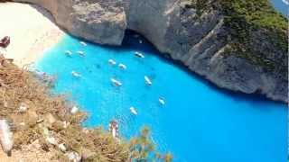 Navagio Beach  Shipwreck Zakynthos Island Greece  Top View [upl. by Petie942]