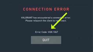 VALORANT Has a Encountered a Connection Error  Error Code VAN 1067  2022 [upl. by Alyahc796]