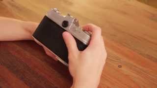 Kodak Retina Reflex  how to insert and rewind film [upl. by Aeriell]