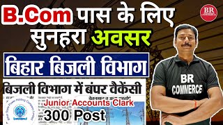 BSPHCL Junior Accounts Clerk  बिहार बिजली विभाग भर्ती 2024  BR COMMERCE [upl. by Wilber29]