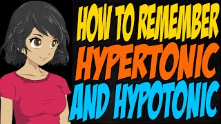 How to Remember Hypertonic and Hypotonic [upl. by Tersina]