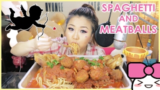 SPAGHETTI and MEATBALLS  MUKBANG [upl. by Jacinto]