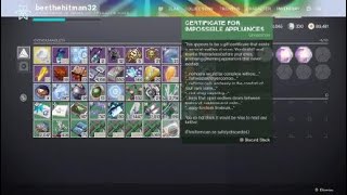 Destiny 2 Certificate For Impossible Appliances [upl. by Jezabella]