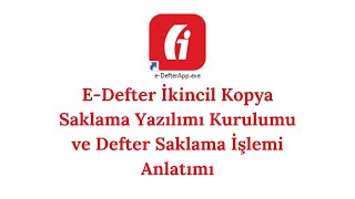 EDefter İkincil Kopya Saklama Uygulaması Detaylı Anlatımı Defter Yedeği Nasıl Yüklenir [upl. by Niall]