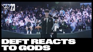 Deft Reacts to GODS  Worlds 2023 [upl. by Aldas]