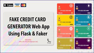 FAKE CREDIT CARD GENERATOR Web App Using Flask amp Faker [upl. by Annas]