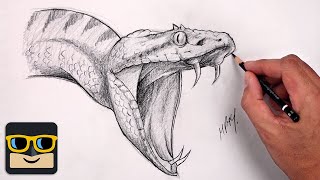 How To Draw A Snake  Reptile Sketch Tutorial [upl. by Aytac152]