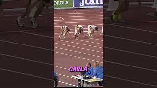 Incredible 60m Hurdles Performance by Carla Calvo Herrero Hurdles Athletics [upl. by Dlonra]