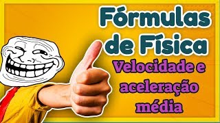 Fórmulas de Física Velocidade Média  TUDO que você precisa lembrar para tirar um notão na prova [upl. by Enattirb]