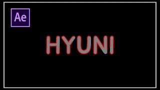 에프터이펙트 글씨 테두리가 써지고 안에 색 채우는 효과 1분이면 끝 Hyuni TV [upl. by Chris363]