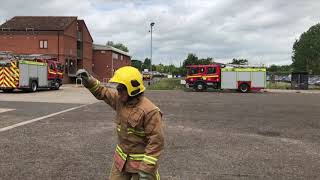 NFRS Recruit Training  Shipping a Hydrant Drill [upl. by Bish]