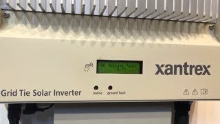 Xantrex Solar Inverter DC Voltage Fault [upl. by Ayahsey]