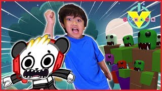 VTubers Ryan Vs Combo Panda GHOST ZOMBIE WAVE Lets Play Roblox Zombie Attack [upl. by Reinke]