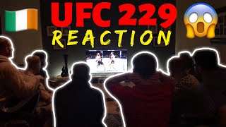 UFC 229  IRISH FANS REACTION [upl. by Nauqat]