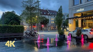 Walking in Munich at Night  Exploring Schwabinger Tor Area  4K [upl. by Innavoij761]