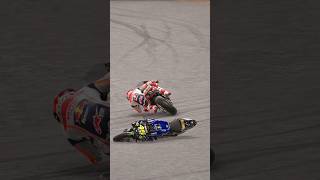 Marc marquez Pushed Valentino rossi qatargp mm93 vr46 marcmarquez valentinorossi Clash rivals [upl. by Ahcsatan559]