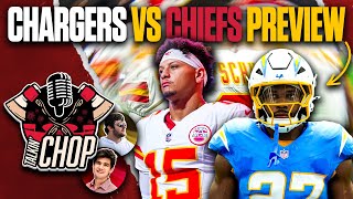 CHIEFS VS CHARGERS PREVIEW  FALCONS RECAP  Mahomes Struggles  Talkin Chop Pod [upl. by Nwahc]