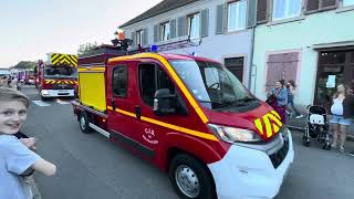 DÉFILÉ DU 13 juillet 2024 des POMPIERS DE NEUFBRISACH SDIS 68 [upl. by Odeen]