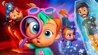 MEGA BABiES CARTOONS Smart Baby Adley Super Niko amp Freeze Navey save the day New Magic Puffs [upl. by Odelinda]