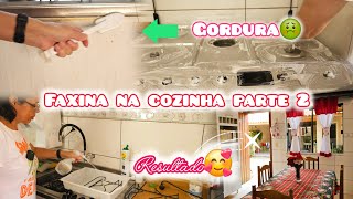 FAXINA COMPLETA NA COZINHA MUITA LIMPEZA E ORGANIZAÇÃO COMO DESENGORDURAR A COIFA OU DEPURADOR [upl. by Leamiba]