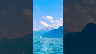 Lake Lèman Vevey of Canton Vaud Switzerland 🇨🇭 shortsfeed travel switzerland [upl. by Aruol]