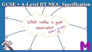 What makes a good specification  GCSE amp ALevel DT NEA [upl. by Valtin]