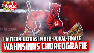 Choreo amp Pyro FCKFans im DFBPokalfinale FC Kaiserslautern  Bayer Leverkusen [upl. by Josler]