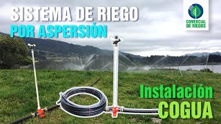 Sistema de Riego por Aspersion  Linea de Riego móvil 160 metros  Aspersores  Instalación Cogua 🇨🇴 [upl. by Tania]