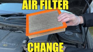 How To Change The Air Filter on a Renault Laguna 3 15dCi 2007  2015 [upl. by Tavey539]