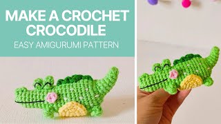 Make a Crochet Crocodile – Easy Amigurumi Pattern [upl. by Jeana]