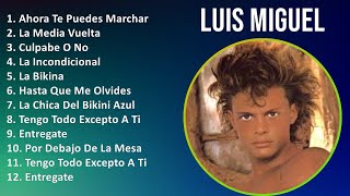 L u i s M i g u e l 2024 MIX Mejores Canciones Actualizadas  1980s music Latin Pop Adult Lat [upl. by Ecraep]