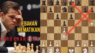 🔴 Bukan hanya teori  Jebakan Catur putih mematikan Caro Kann trap  ada contoh game online viral [upl. by Sparke]