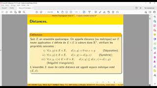 Topologie dans Rn partie 1 la distance [upl. by Aecila689]