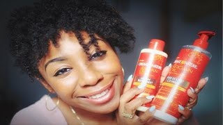 Review  Creme of Nature Argan Oil CoWash and Leave In Hair Milk GIVEAWAY [upl. by Wilden]