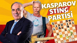 Kasparov ünlü müzisyen Stinge karşıSimultane Satranç Maçı [upl. by Anairt]