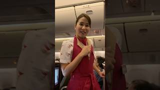 Beautiful airhostess smiling face thank you for the hospitality flightattendant koreatravelvlog [upl. by Song]