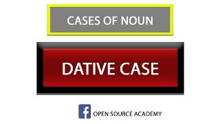 dative case cases of noun English Grammar with Tahir Afridi 07 [upl. by Sheri]