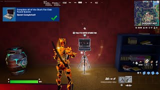 Fortnite  All Stark Fan Club Found Quests Super Stark Fan Secret Quest [upl. by See]