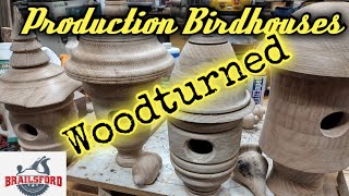 Making a Production Wood Turned Birdhouse for Craft Shows part 1 [upl. by Etnomal]