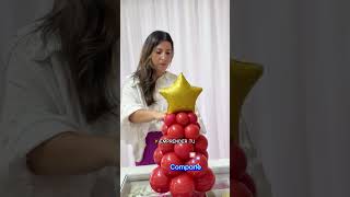 🌲Cómo hacer un pino de navidad con globos 🎈🎈Decoración de navidad con globos🎈 globos decoration [upl. by Lockhart]