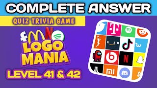 Logo Mania Quiz trivia Game level 41amp42 complete answer brainitquizzes logomania [upl. by Aicnatsnoc229]